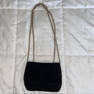 Sarah Oliver black and silver mini shoulder bag
